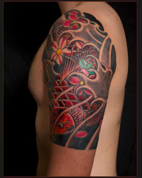 Shoulder Japanese Carp Tattoo By Chapel Tattoo Best Tattoo Ideas Gallery