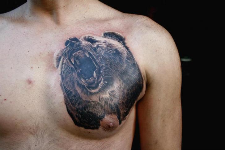 Realistic Bear Chest Tattoo - wide 4