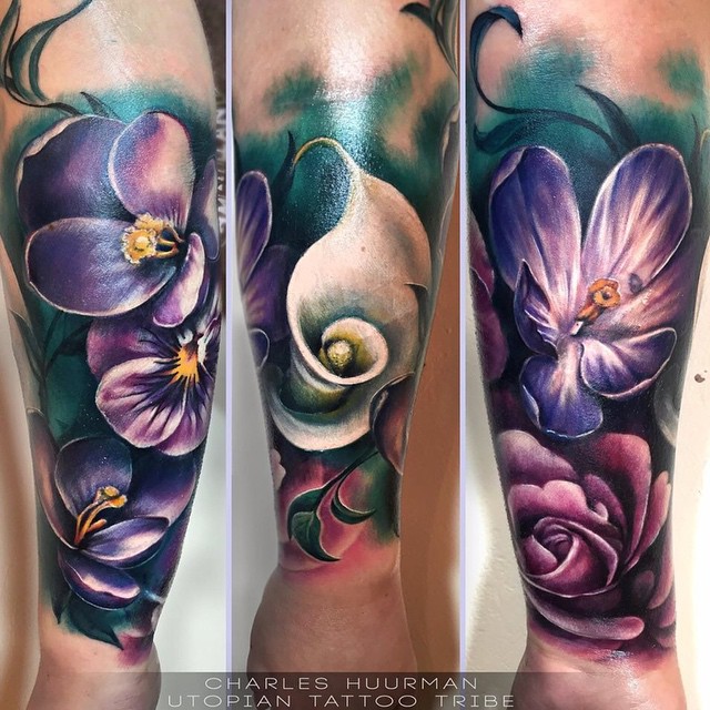 Realistic Anemone Flower Tattoo | Tattoos By Melissa Seagull