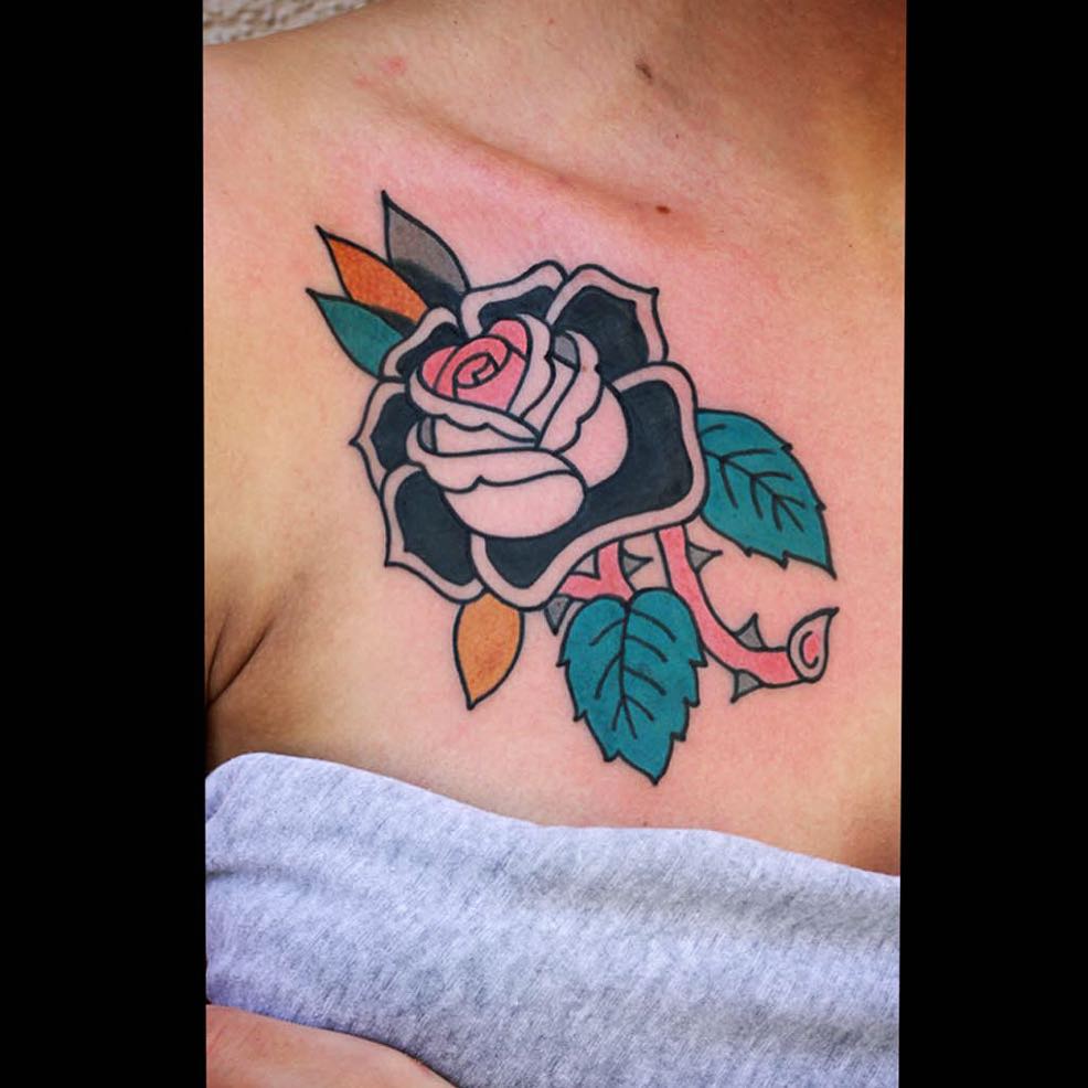 Old School Rose Tattoo - Best Tattoo Ideas Gallery