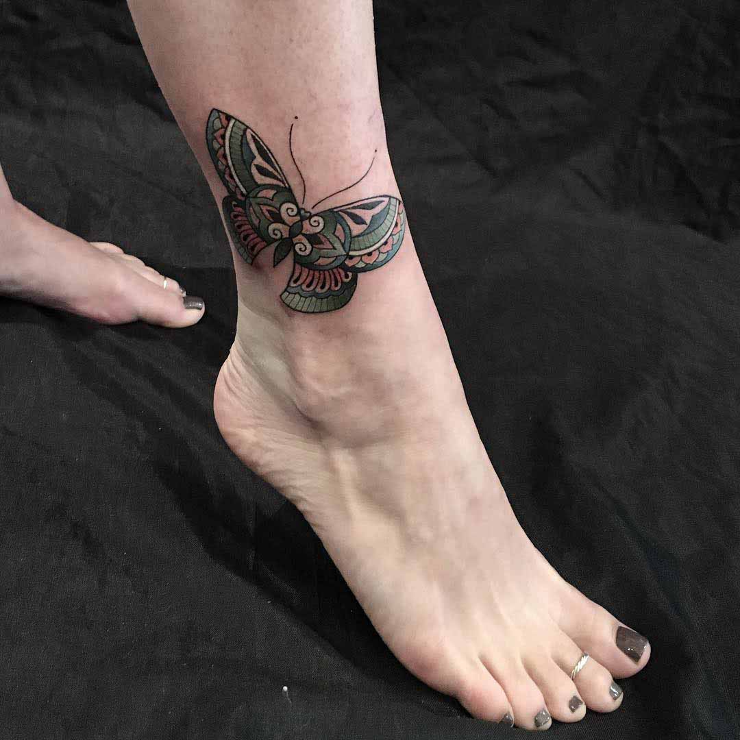 Butterfly Ankle Tattoo Best Tattoo Ideas Gallery 4955