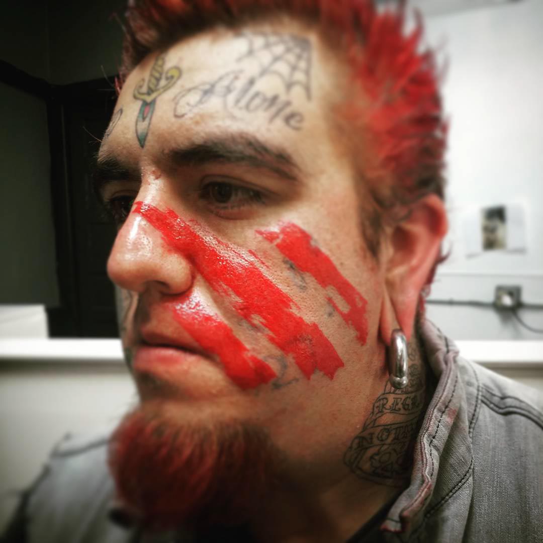 Crazy Face Tattoo by Dogboy Poetry