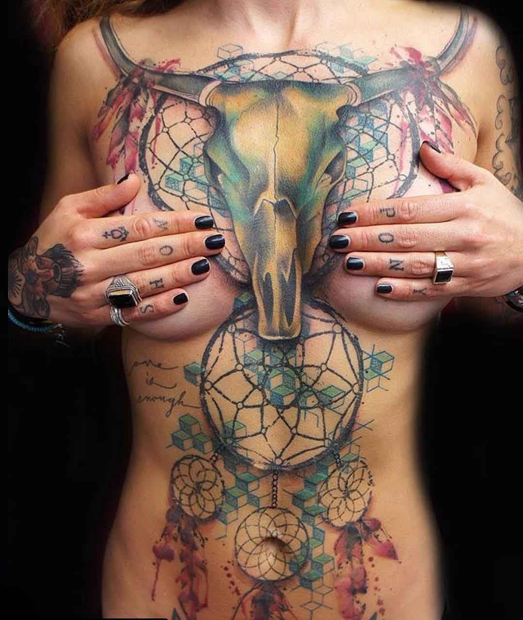 cool female body tattoo