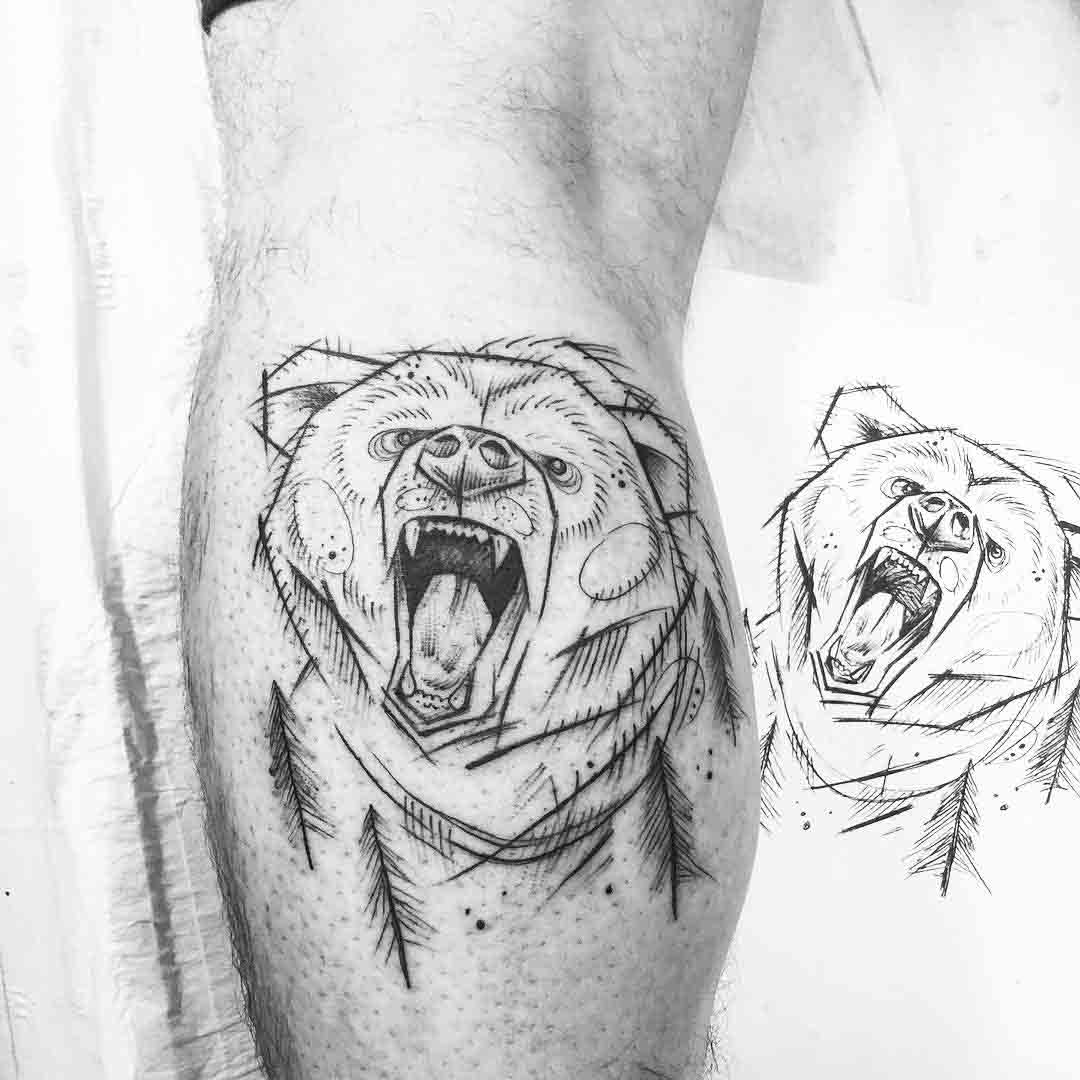 Bear Outline Tattoo Best Tattoo Ideas Gallery