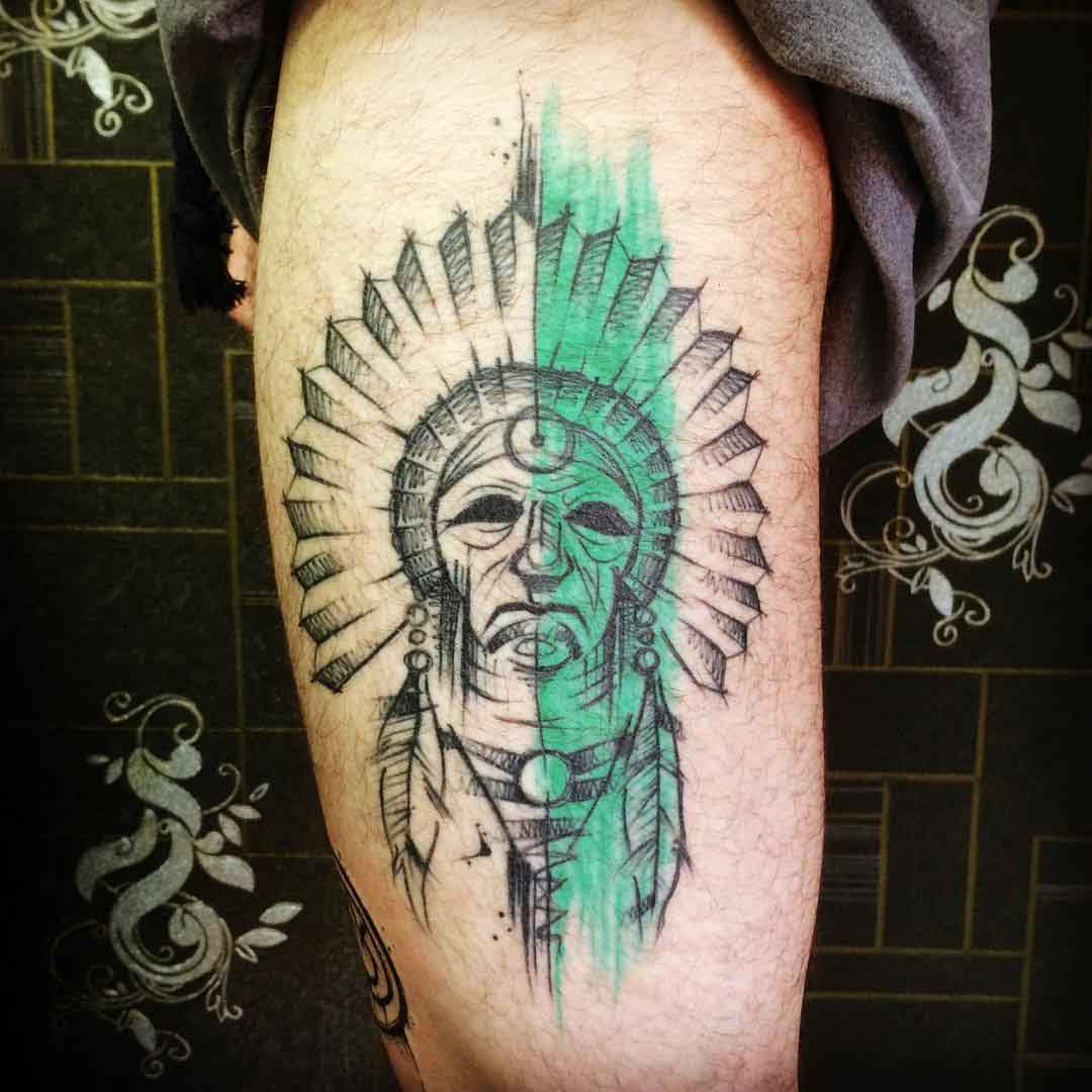 sketchy indian tattoo