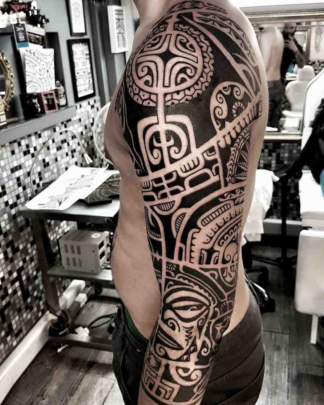 tattoos sleeve aztec