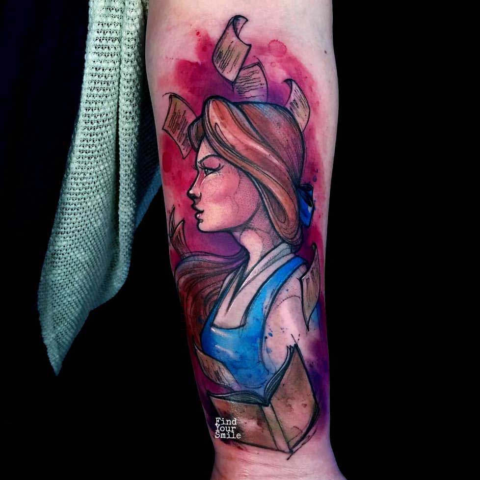 Belle Tattoo Beauty and The Beast Best Tattoo Ideas Gallery