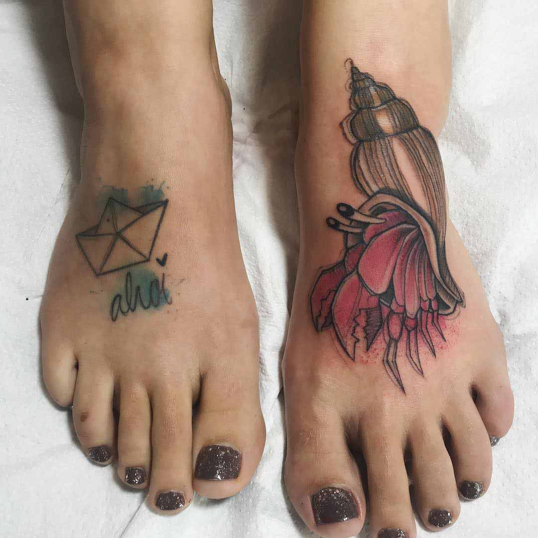 sea foot tattoos