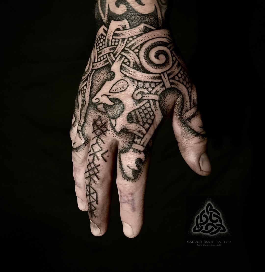 hand tattoo norse