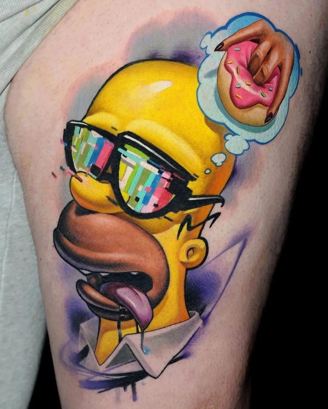 Dream Donut Homer Tattoo Best Tattoo Ideas Gallery   Dream Donut Homer Tattoo By Klark Tattoo 